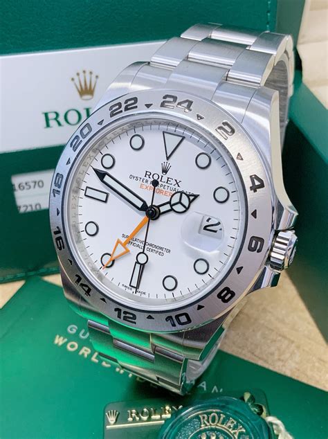 explorer white rolex|rolex explorer 2 42mm white.